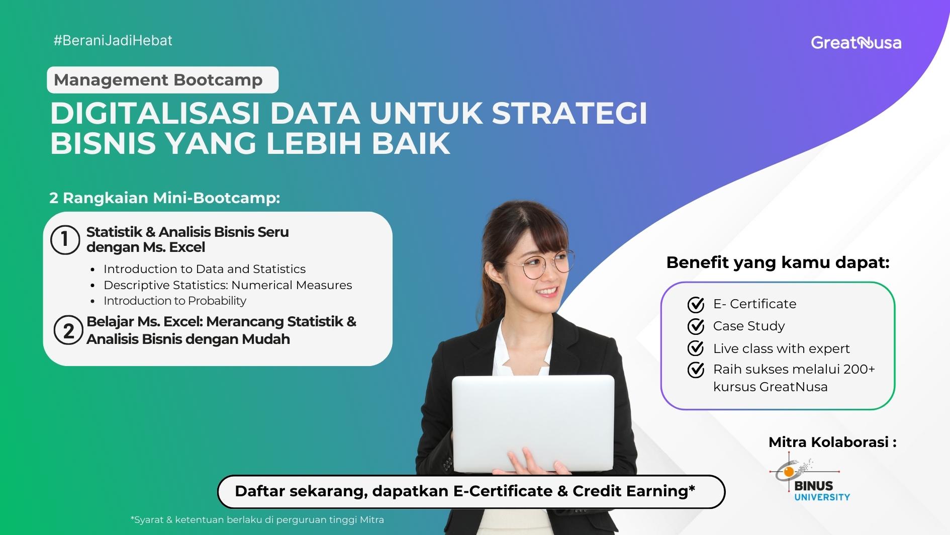 Management Bootcamp - Digitalisasi Data Untuk Strategi Bisnis Yang Lebih Baik