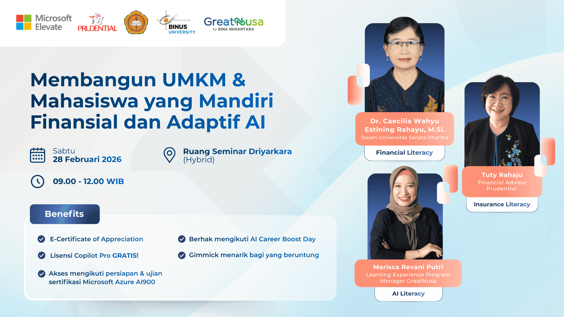 Membangun UMKM dan Mahasiswa yang Mandiri Finansial dan Adaptif AI - USD