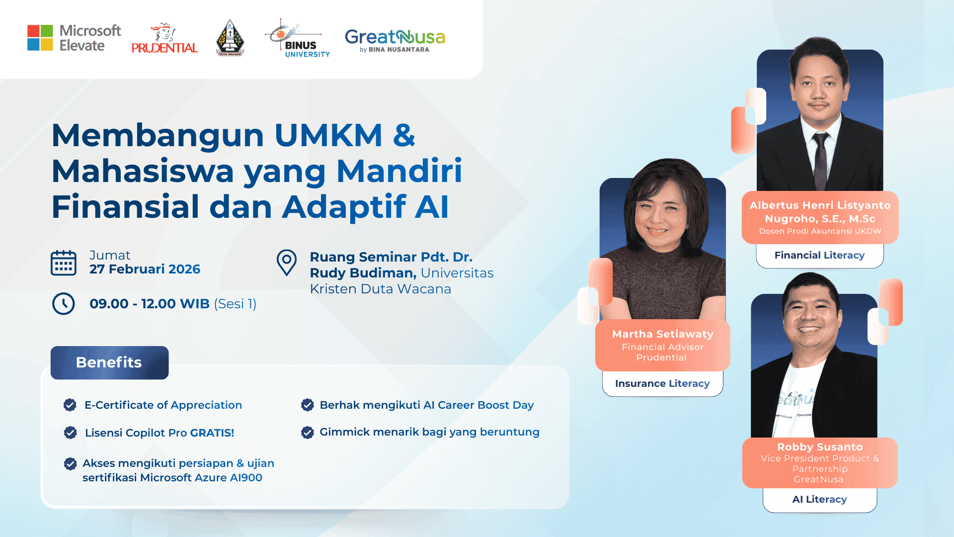 Membangun UMKM dan Mahasiswa yang Mandiri Finansial dan Adaptif AI - UKDW