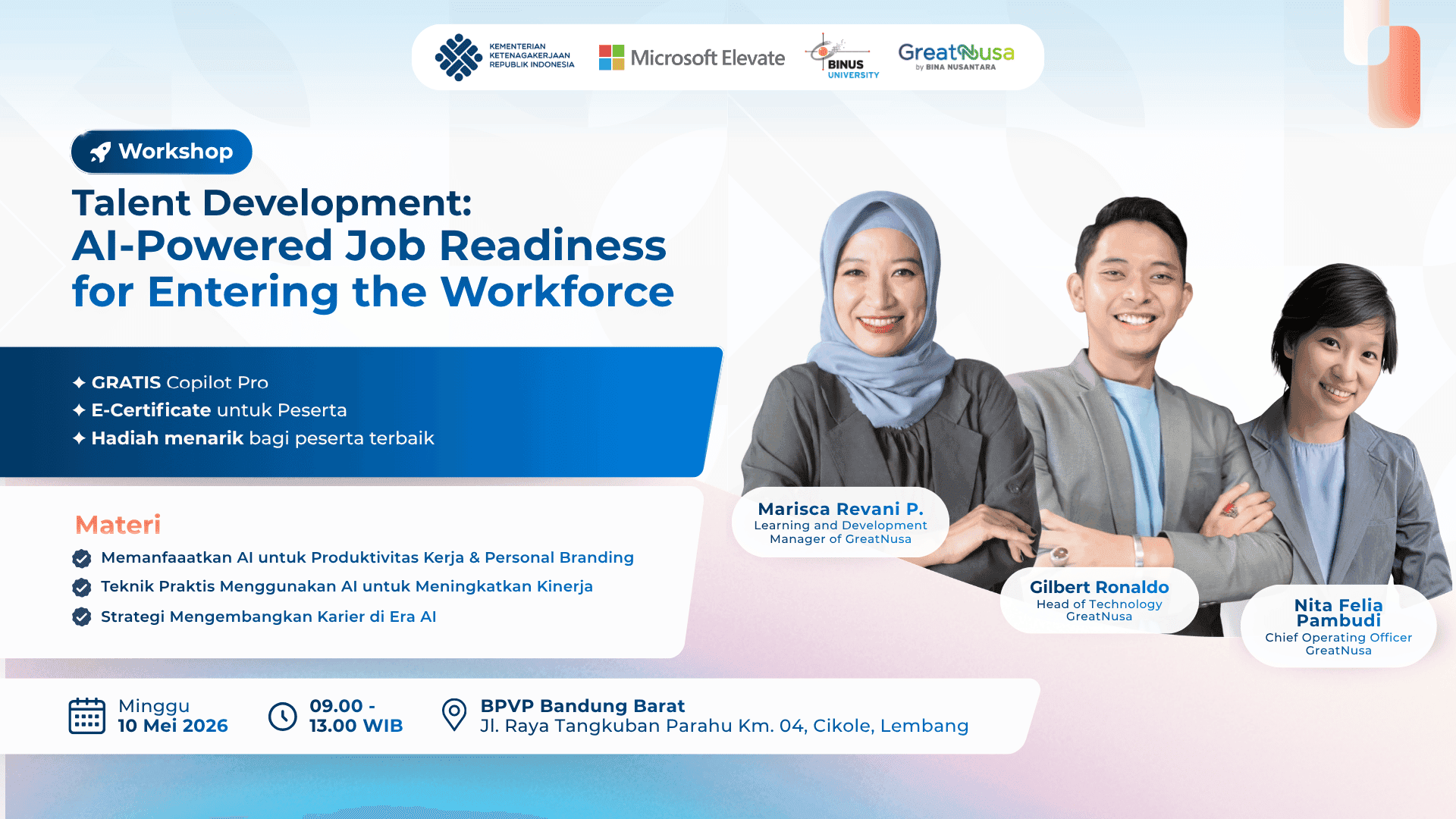 Workshop Talent Development: AI-Powered Job Readiness for Entering the Workforce