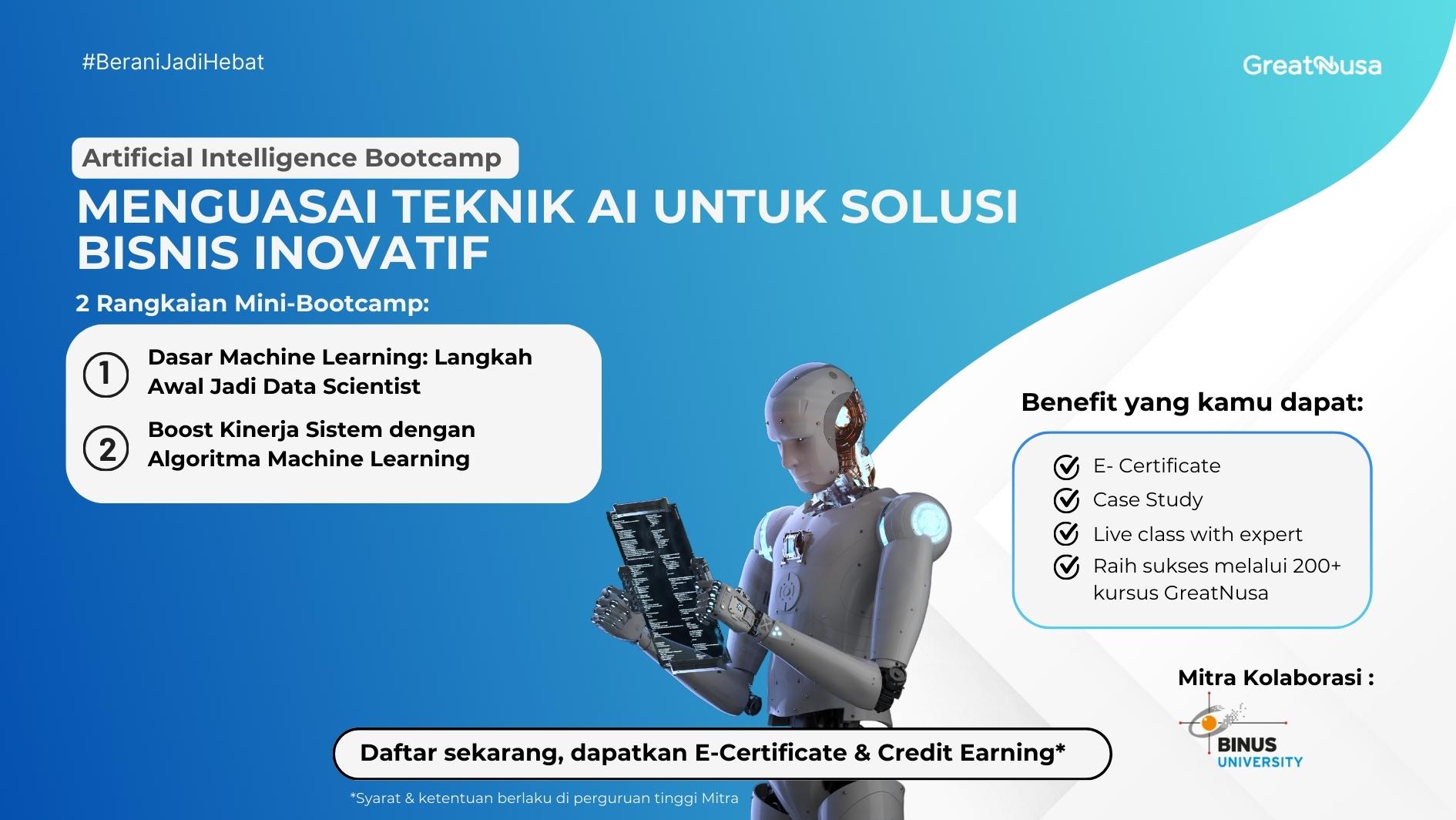 Artificial Intelligence Bootcamp -Menguasai Teknik AI Untuk Solusi Bisnis Inovatif