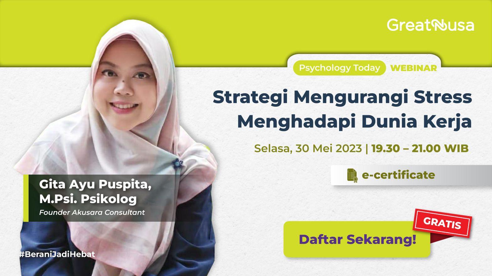 Strategi Mengurangi Stress Menghadapi Dunia Kerja