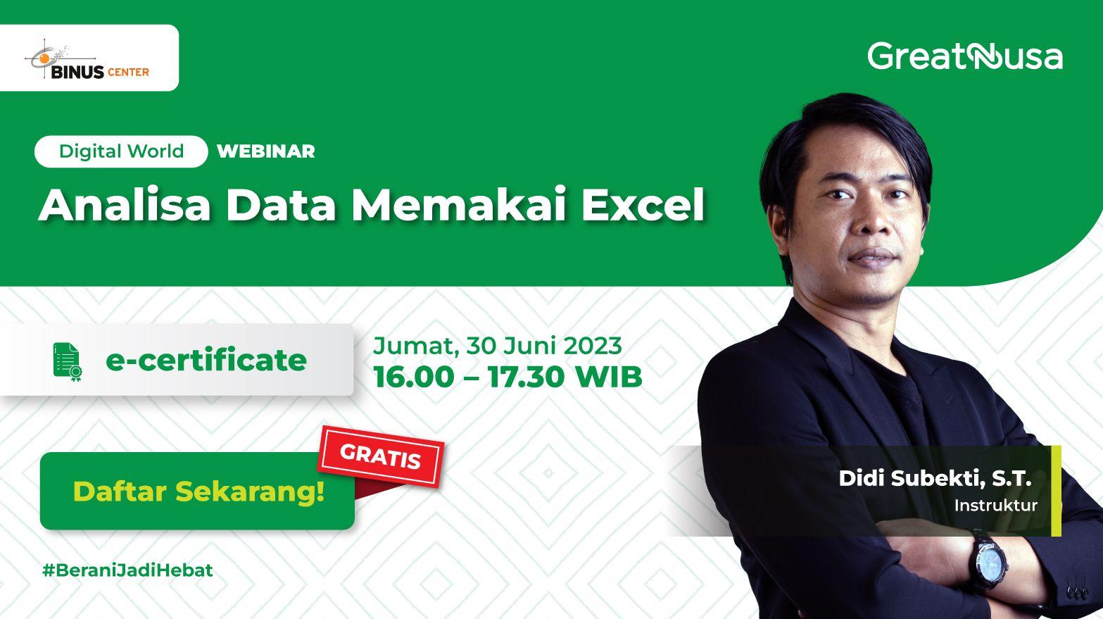 Analisa Data Memakai Excel