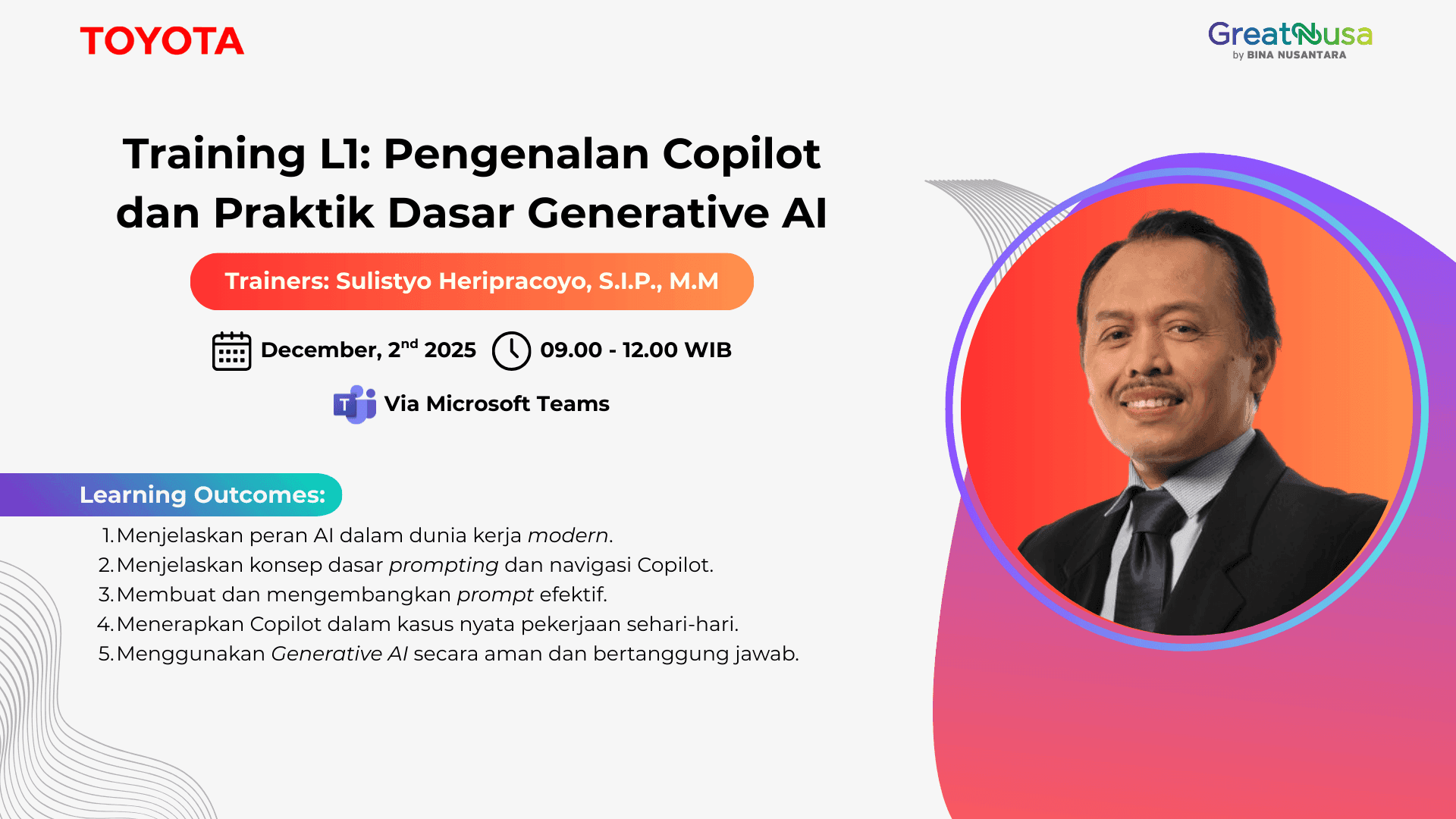 Training L1: Pengenalan Copilot dan Praktik Dasar Generative AI - Batch 2